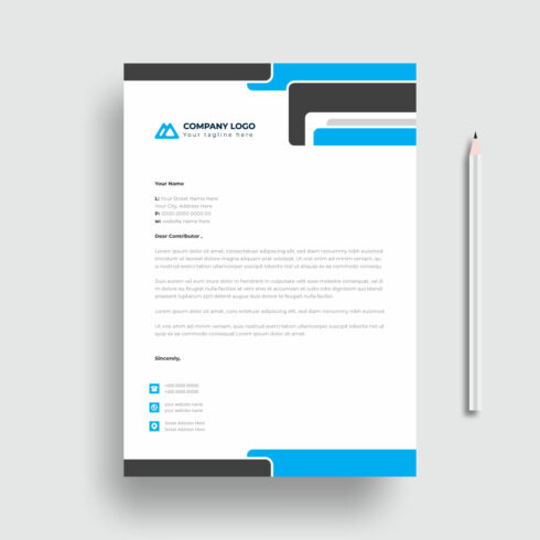 letterhead business corporate template design cover image.