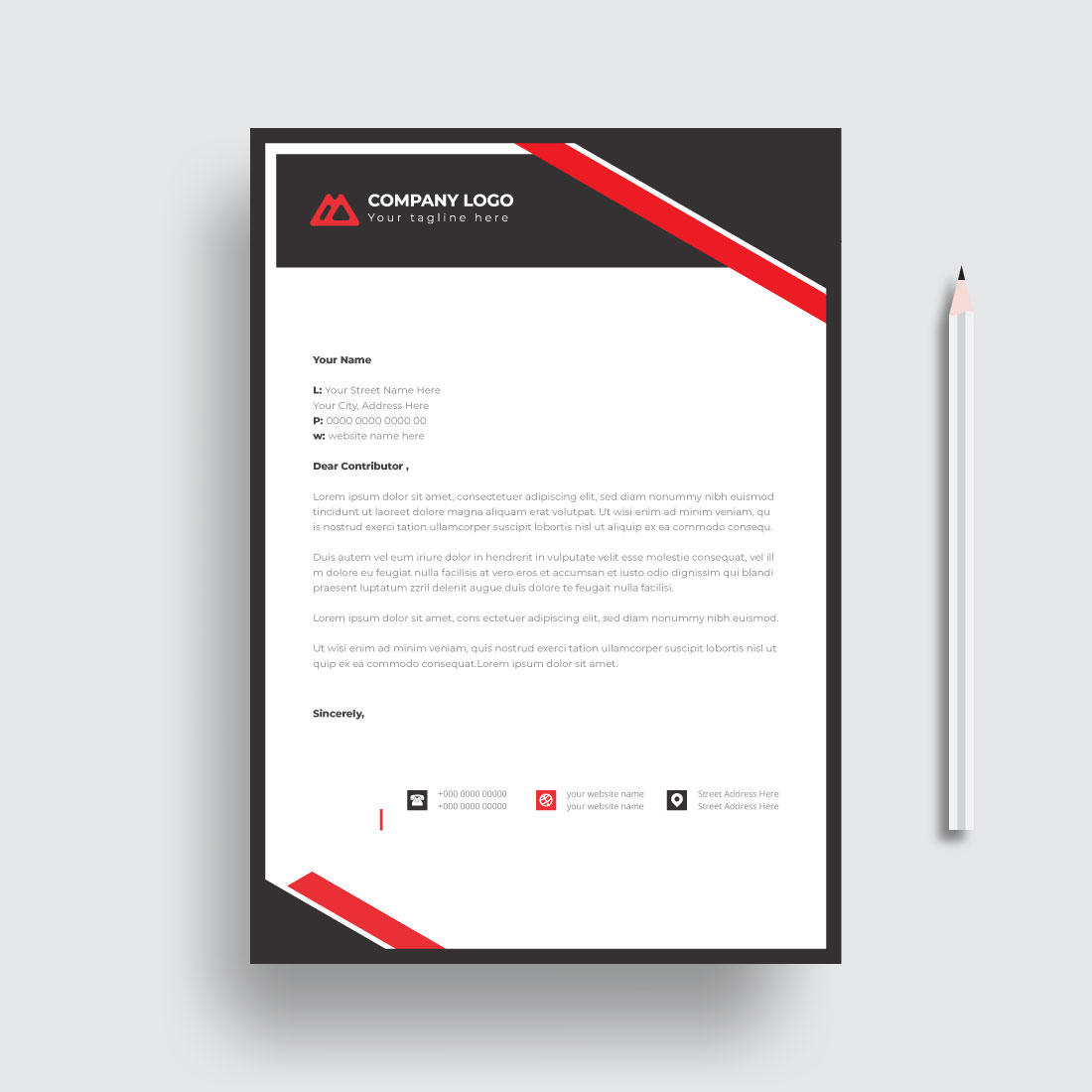 letterhead business corporate template design cover image.