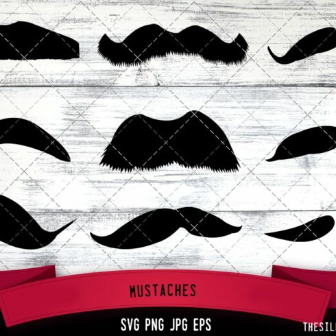 Mustaches Silhouette Vector cover image.