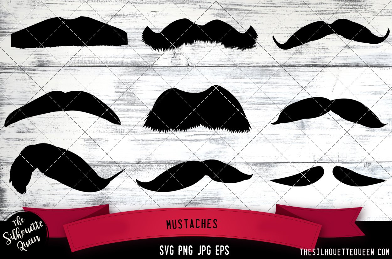 Mustaches Silhouette Vector cover image.
