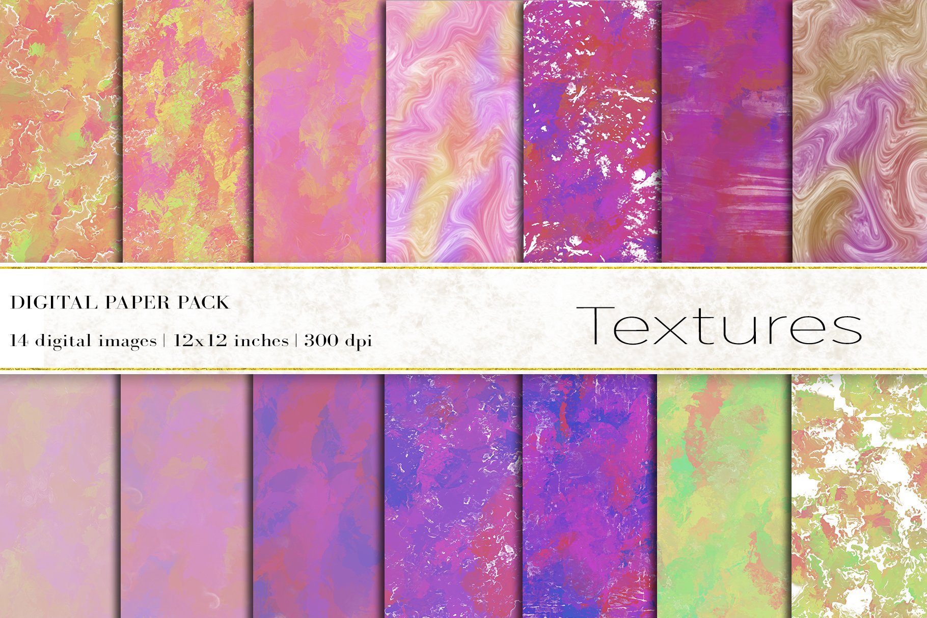 Textures Digital Papers cover image.