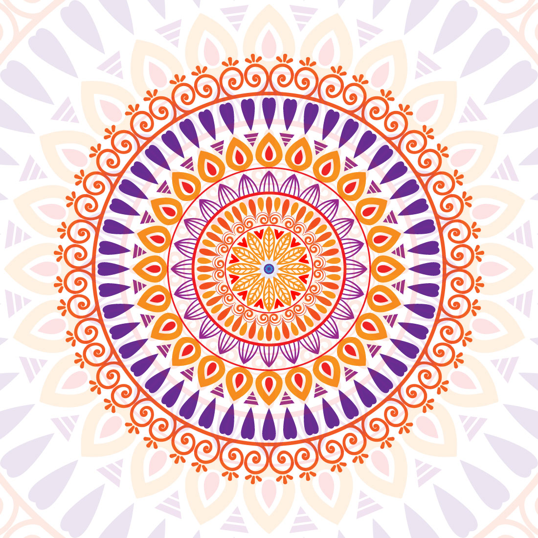 Luxury Mandala Vector Design Template cover image.