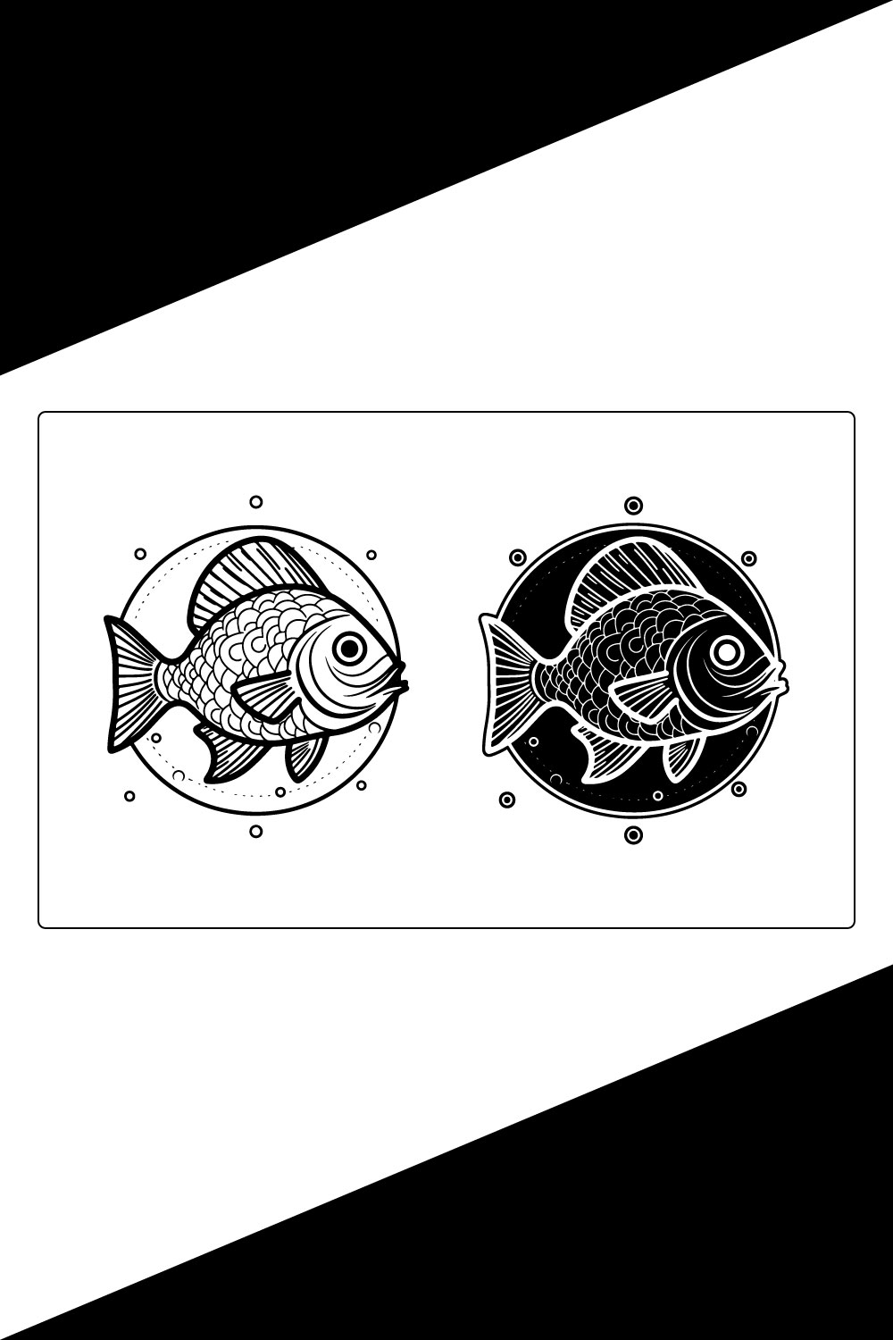 Fish Icon Outline , Fish Icon Vector , Fish Icon illustration pinterest preview image.