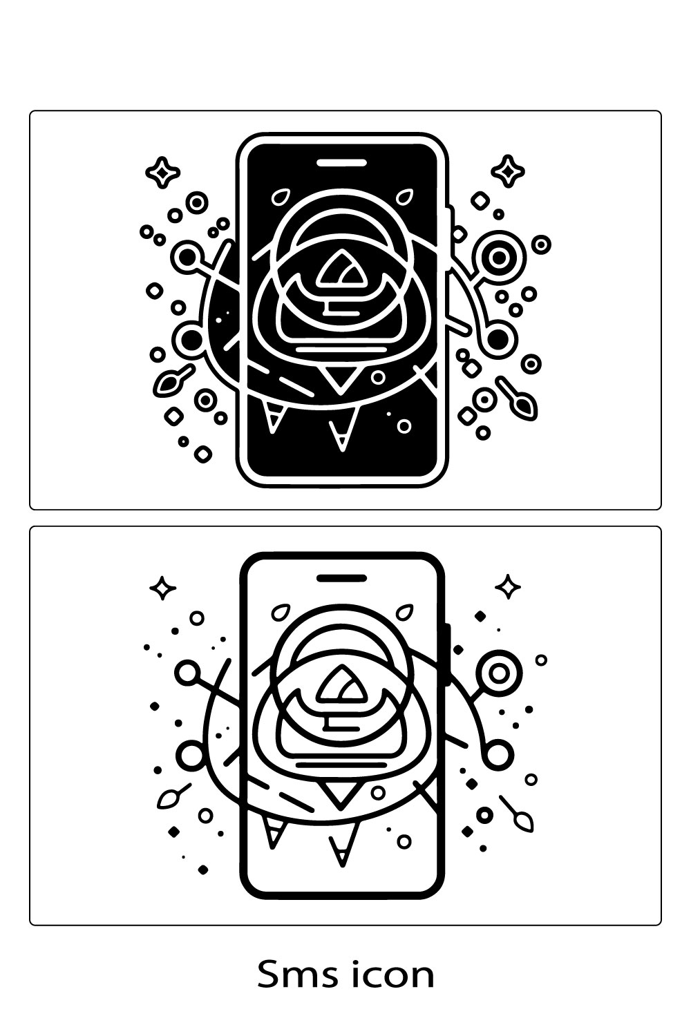Sms Icon Outline Vector Simple Set of Message Related Vector Line Icons pinterest preview image.