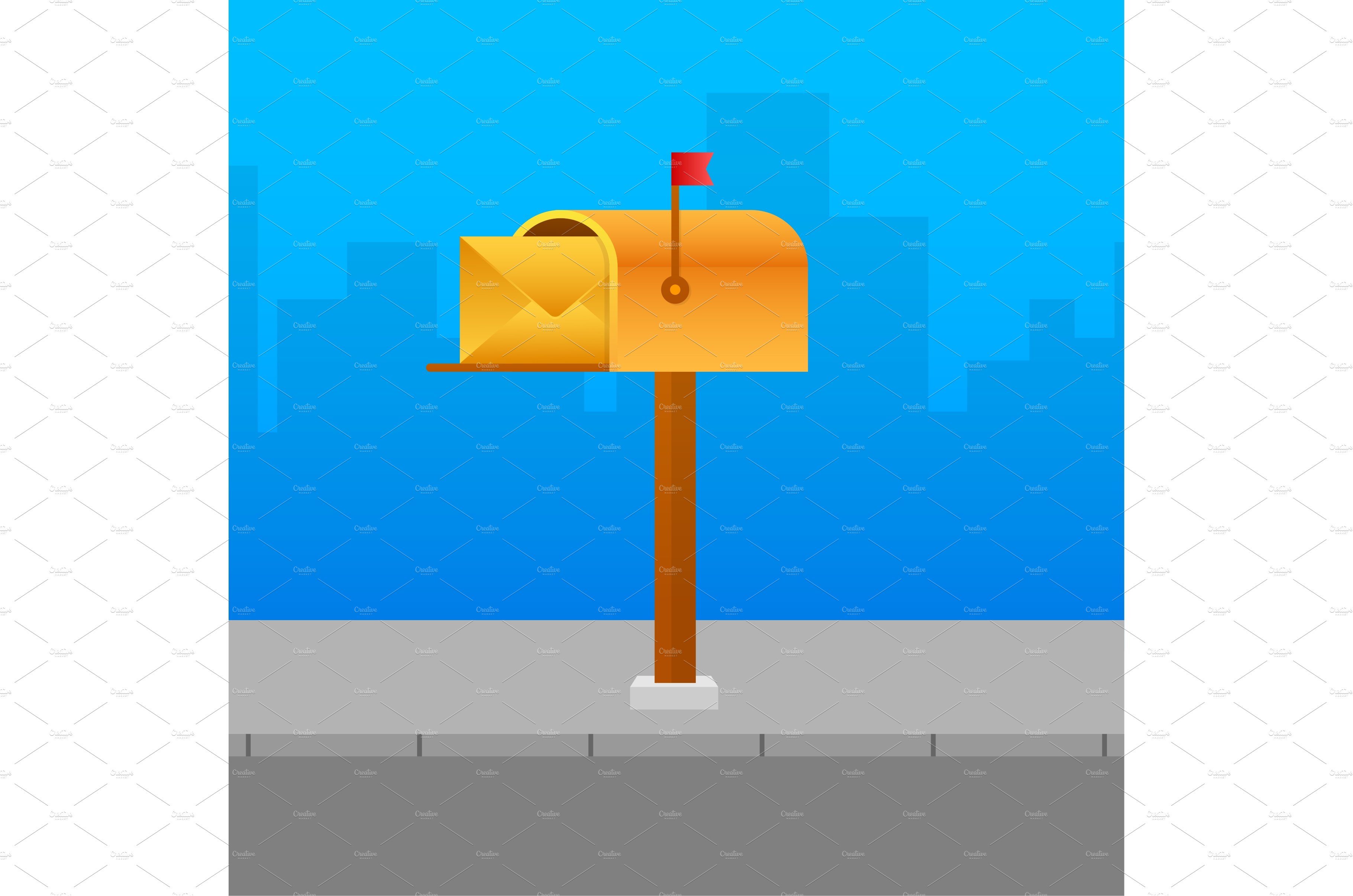 Mail box vector illustration in the cover image.