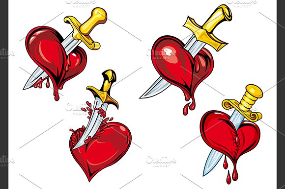 Cartoon heart with dagger cover image.
