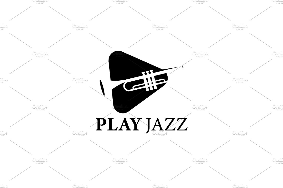Jazz Music Logo With Saxophone cover image.