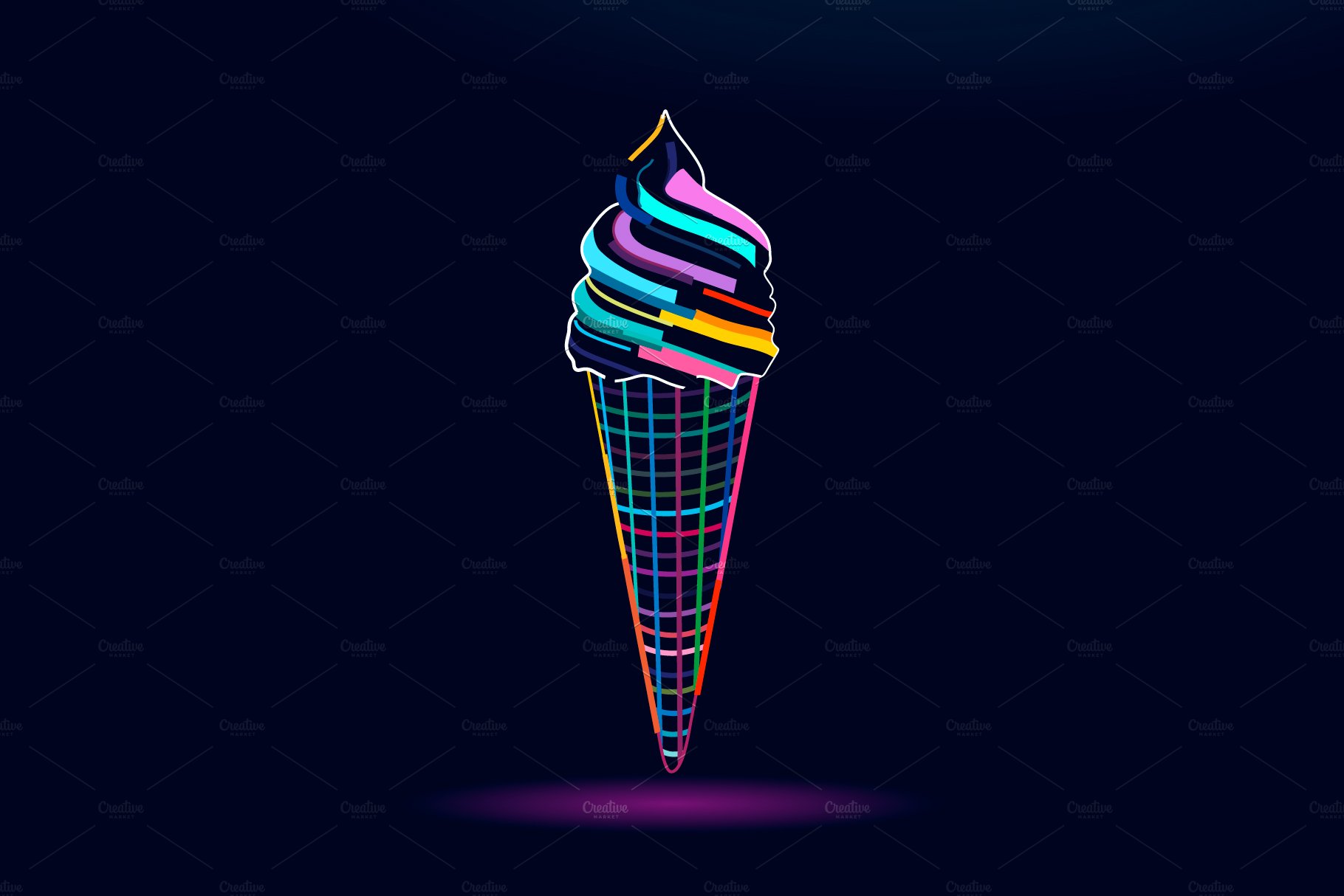 Ice cream in a waffle cone cover image.