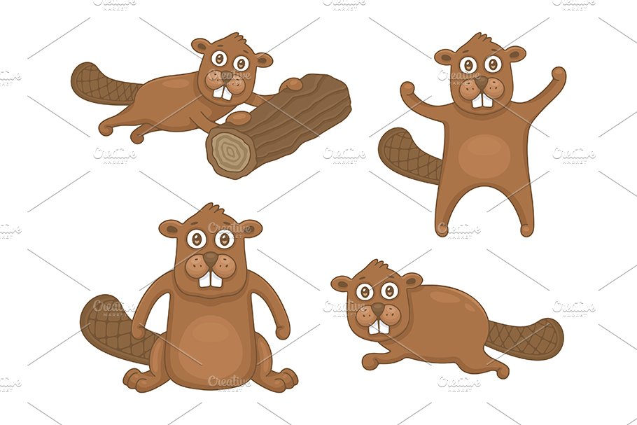 Set of Beavers and Pattern preview image.