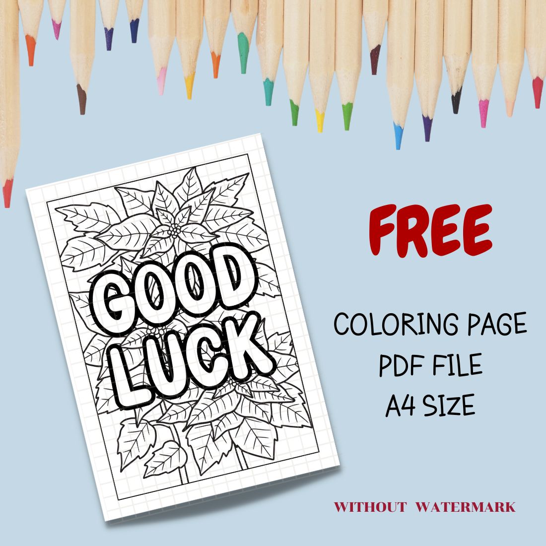 FREE MOTIVATION QUOTE COLORING PAGE cover image.