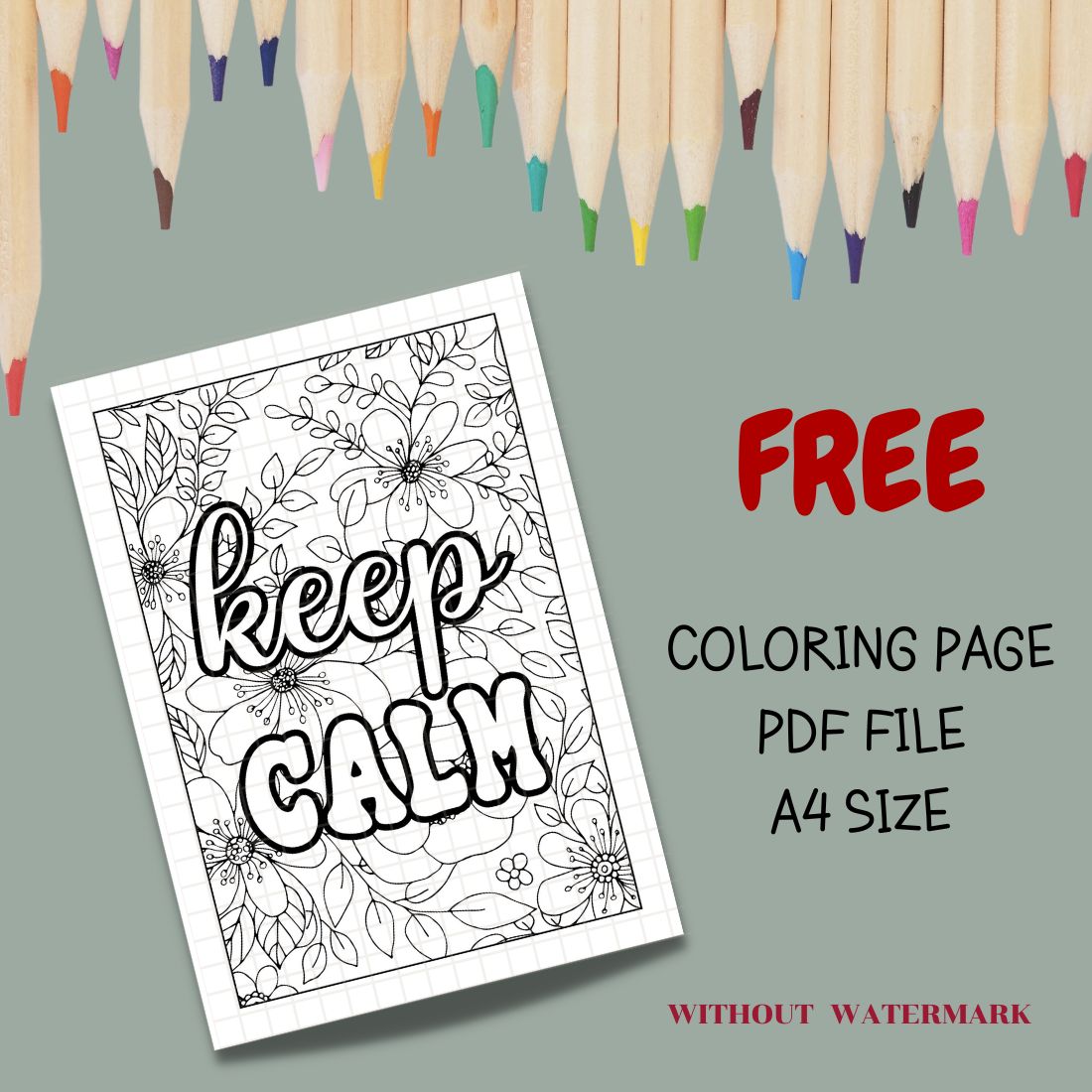 FREE MOTIVATION QUOTE COLORING PAGE cover image.