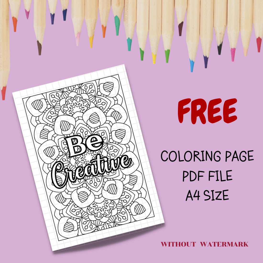 FREE MOTIVATION QUOTE COLORING PAGE cover image.