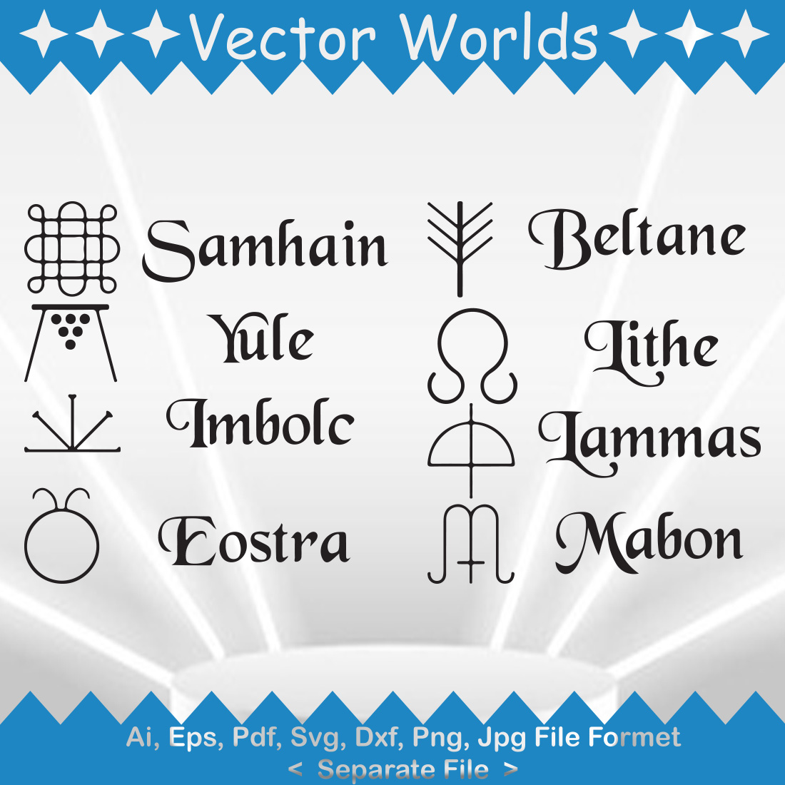 Beltane Symbol SVG Vector Design preview image.