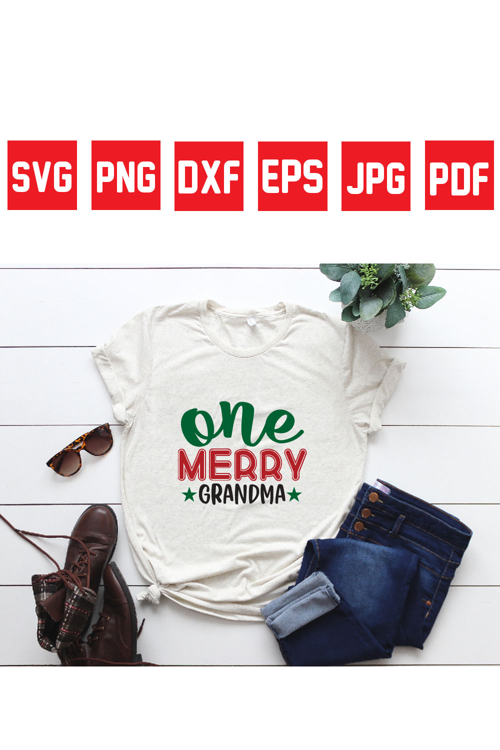 one merry grandma pinterest preview image.