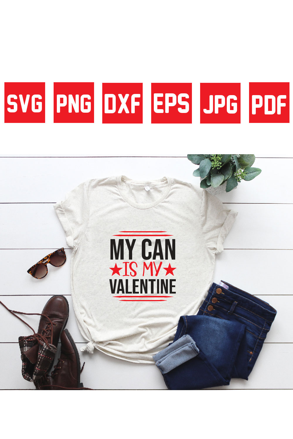 my can is my valentine pinterest preview image.