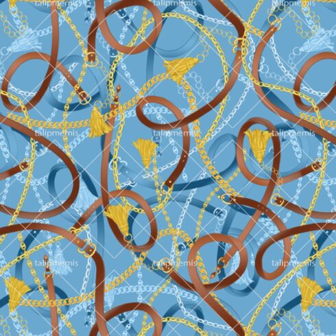 Chain and Belts - Seamless Pattern cover image.