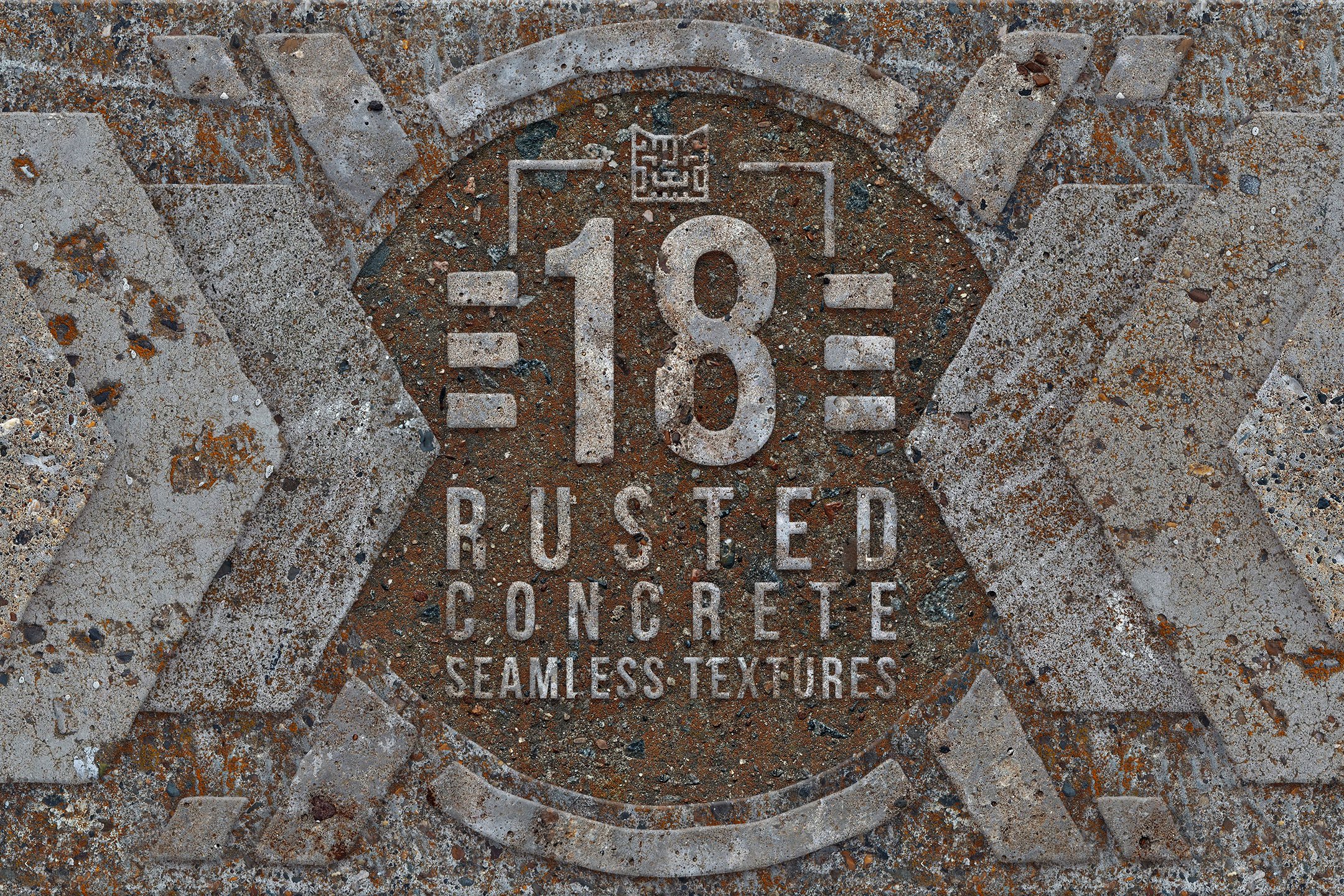 18 RUSTED CONCRETE SEAMLESS TEXTURES cover image.