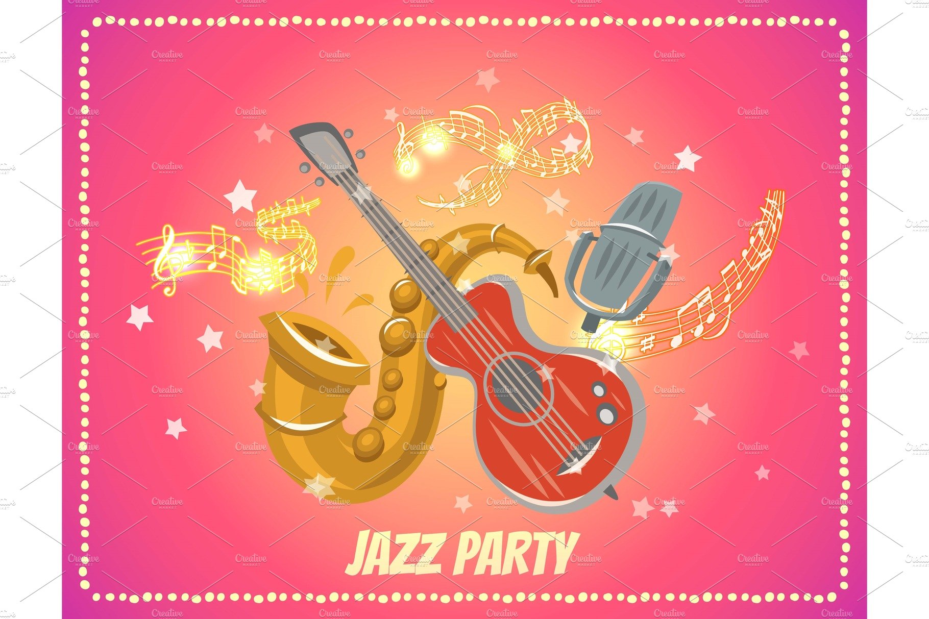 Jazz and blues music party or cover image.