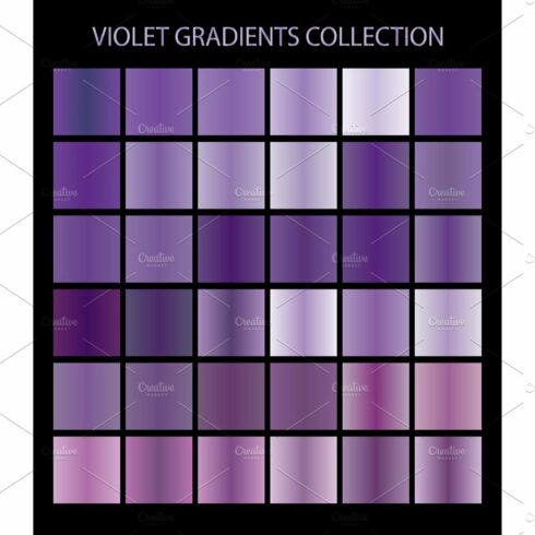 36 vector violet color gradients cover image.