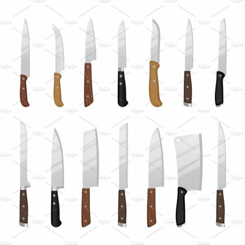 Cartoon kitchen knives cover image.
