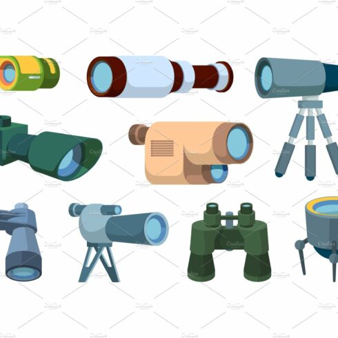 Optical telescope. Binoculars for cover image.