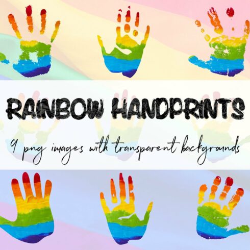 Rainbow Handprint Clipart cover image.