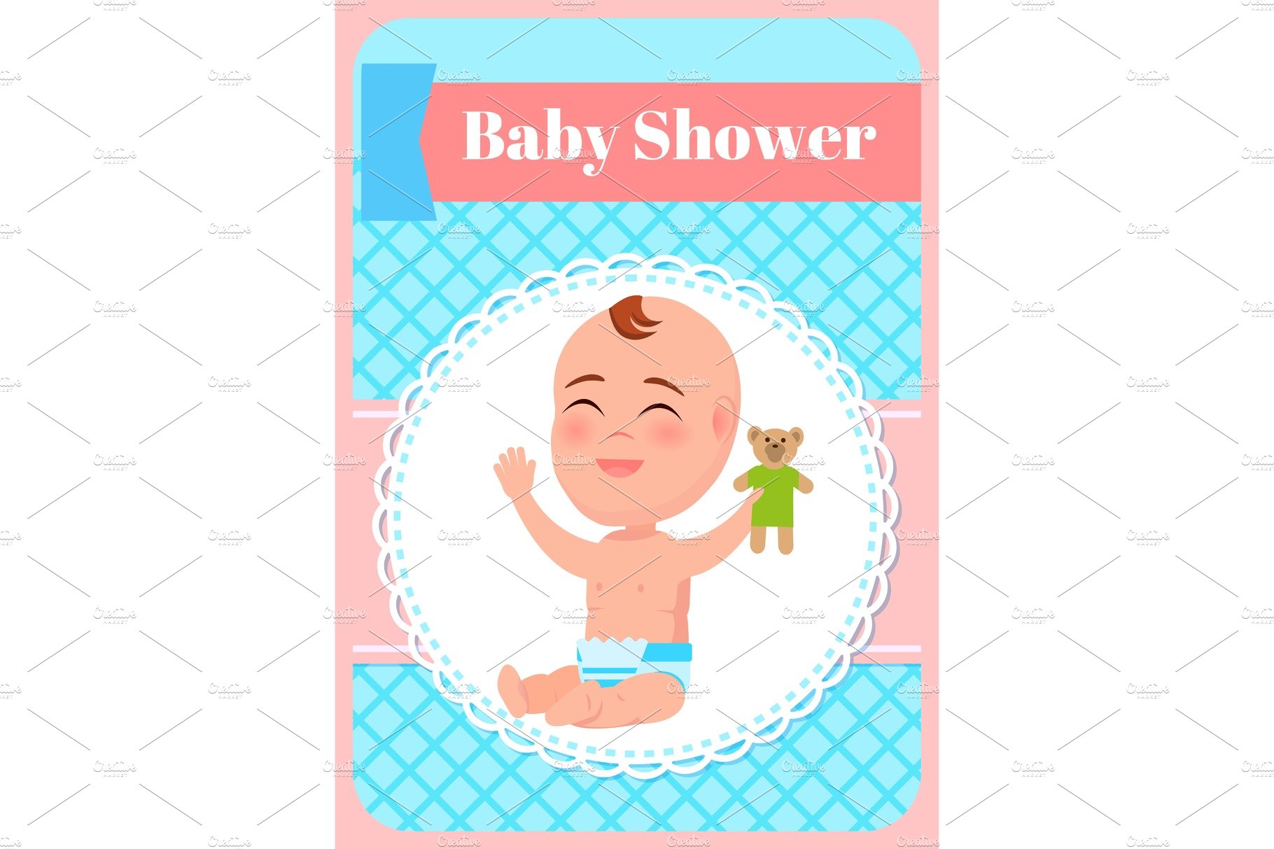 Baby Shower Poster, Infant Sitting cover image.