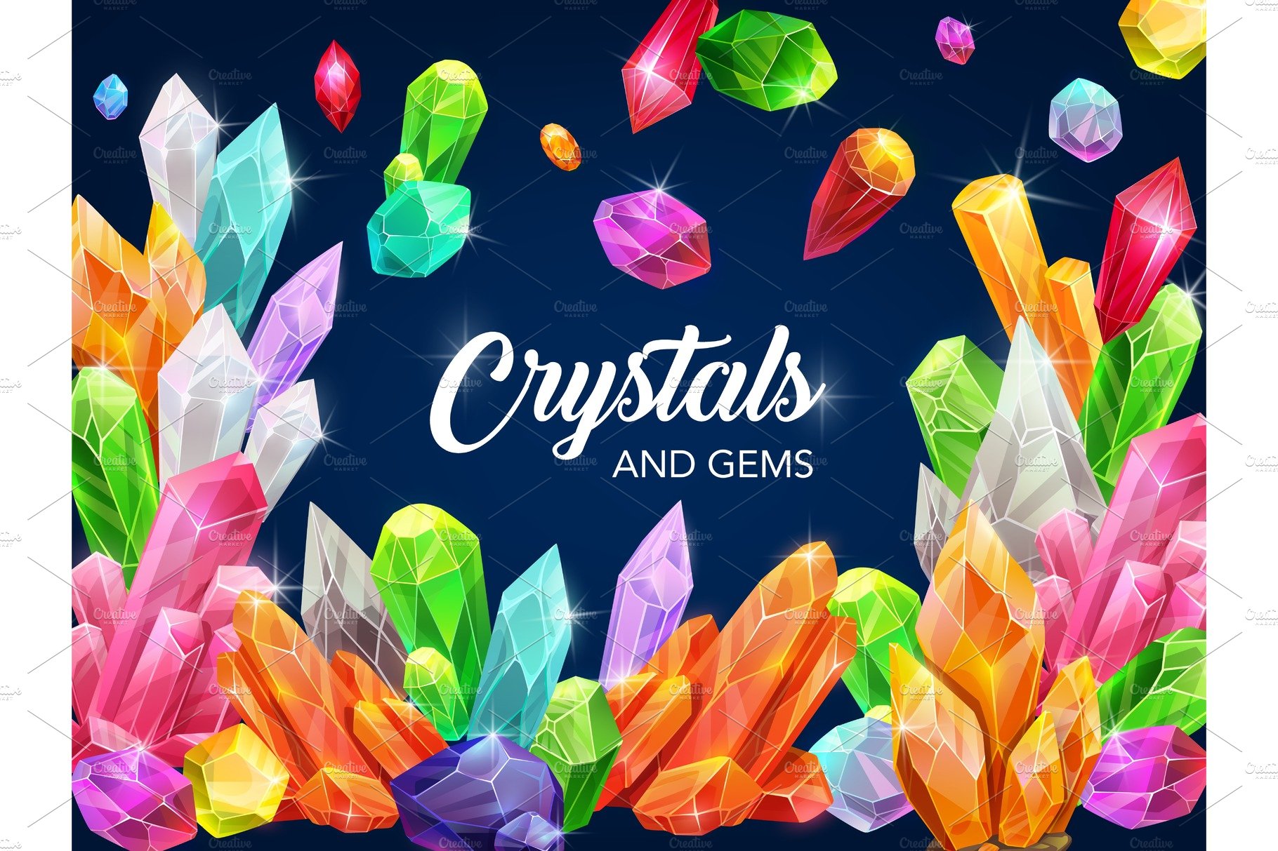Sparkling crystals and gemstones cover image.