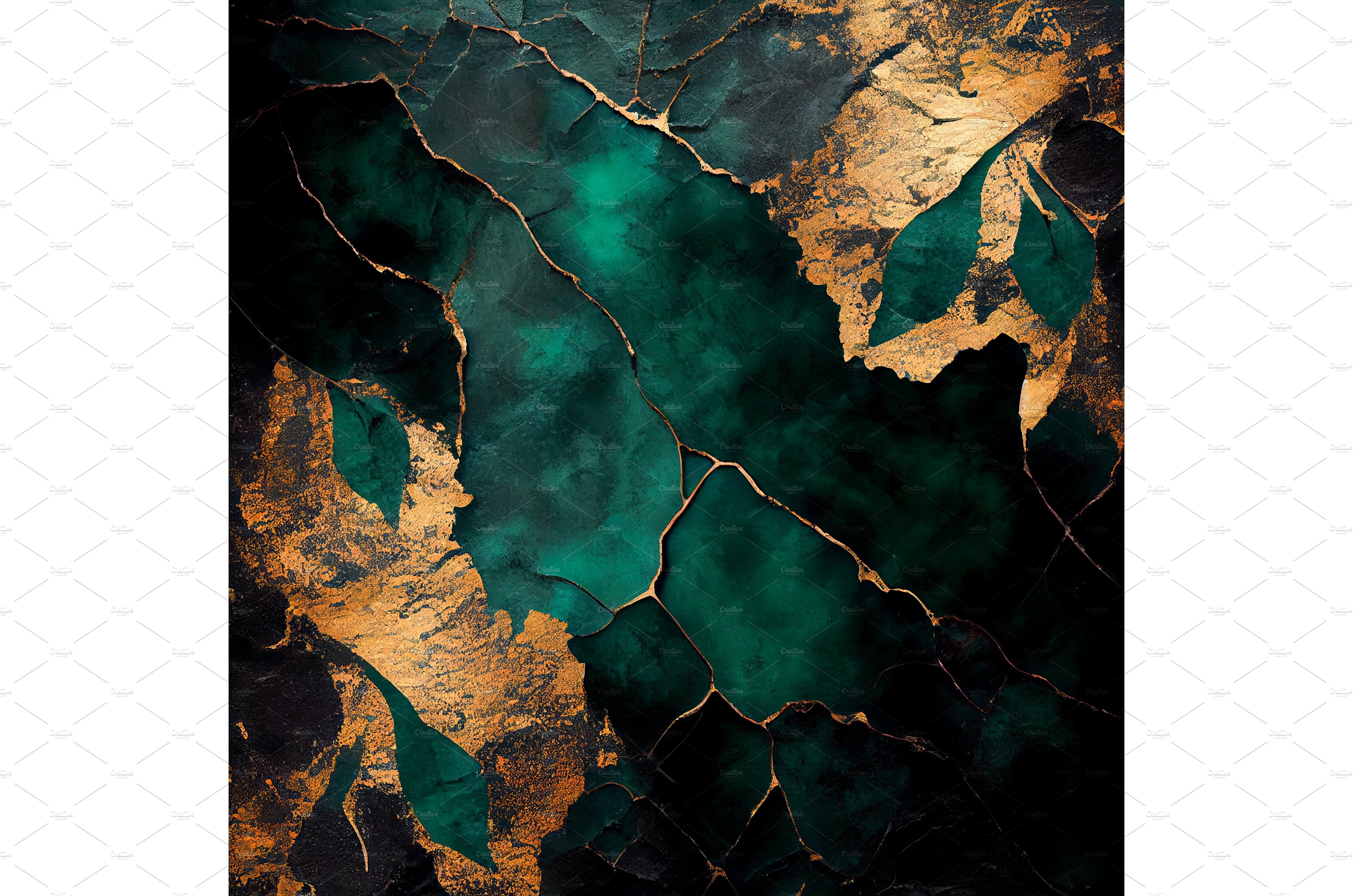 Green and gold venetian plaster cover image.