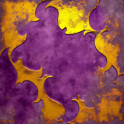 Violet and gold venetian plaster cover image.