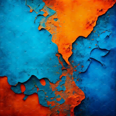 Orange and blue venetian plaster cover image.