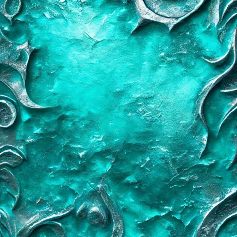 Sea blue and silver venetian plaster cover image.