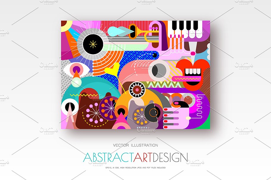 Abstract Art vector design cover image.