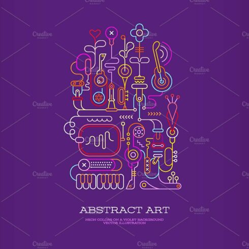 Abstract Art vector illustration cover image.