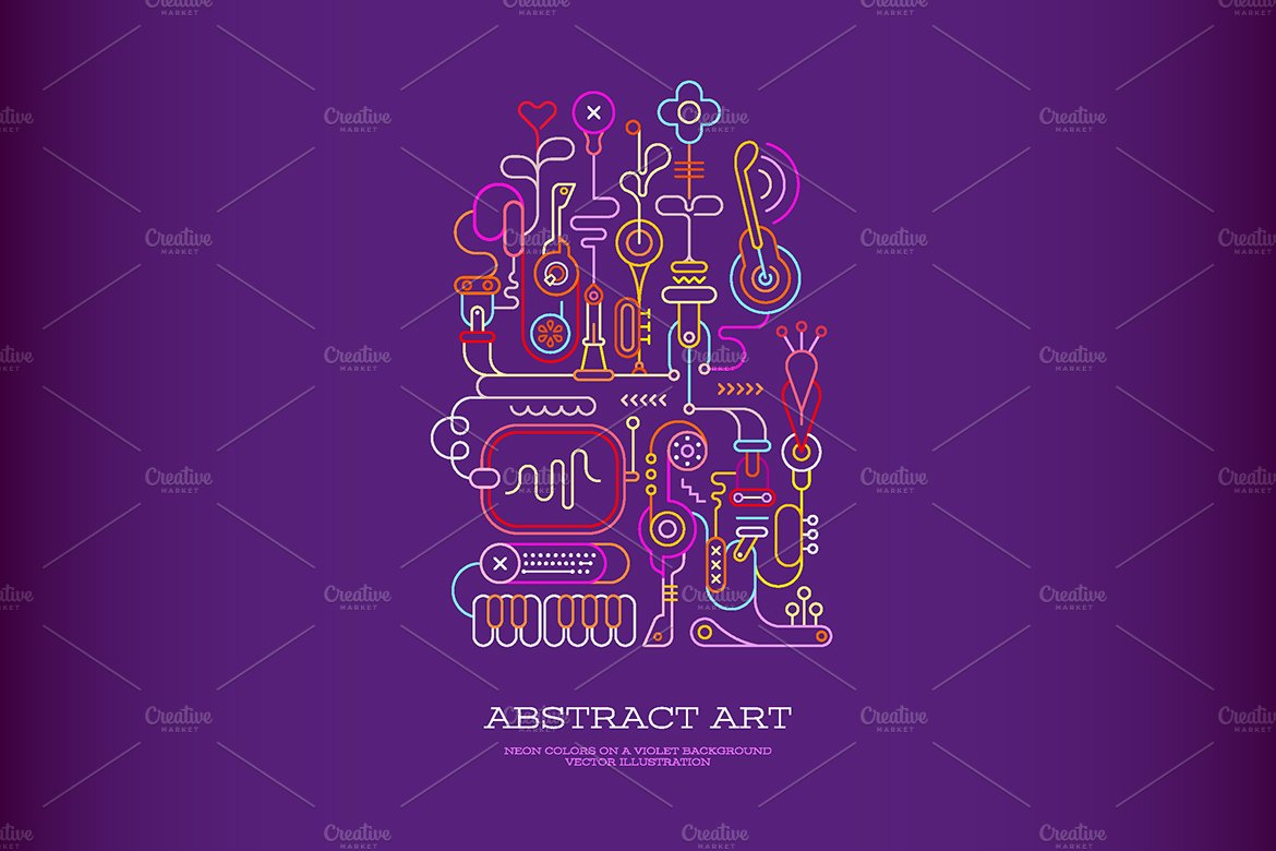 Abstract Art vector illustration cover image.