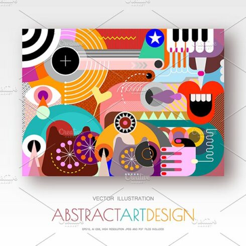 Abstract Art vector illustration cover image.