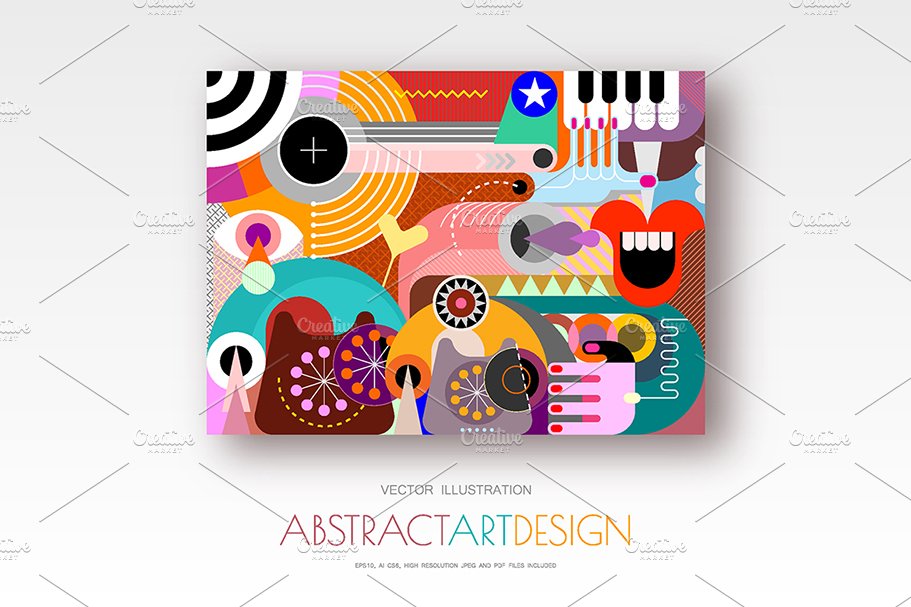 Abstract Art vector illustration cover image.