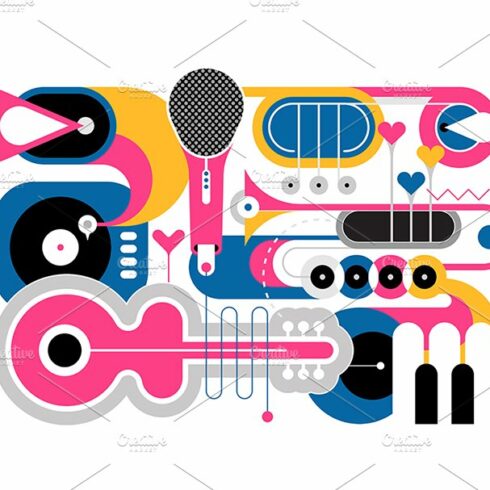 Musical Instruments Flat Design cover image.