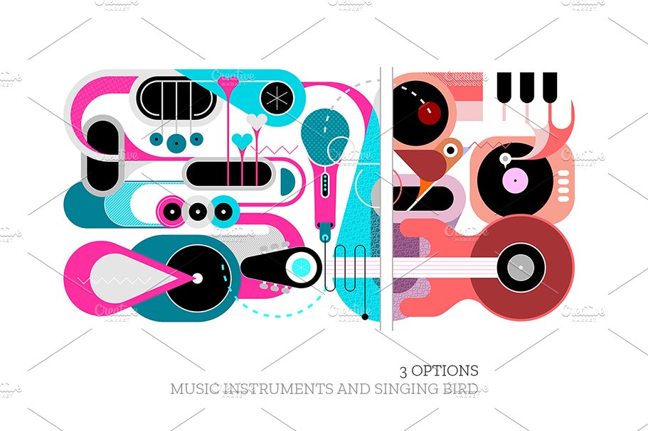 Music Instruments and Singing Bird cover image.