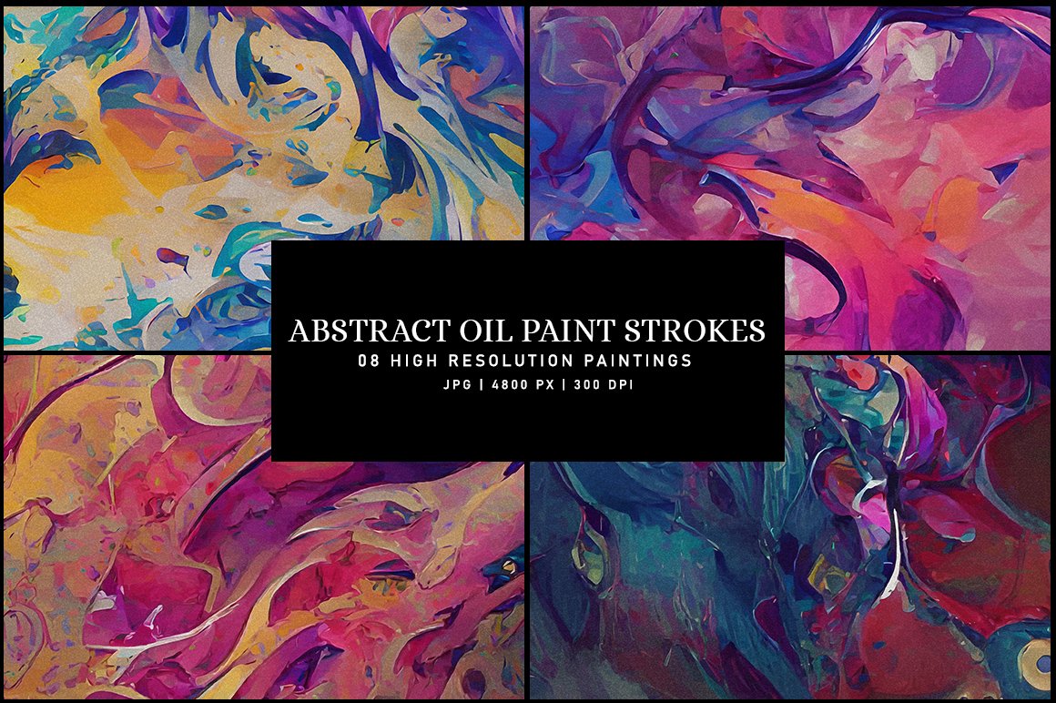 Abstract Oil Paint Strokes preview image.