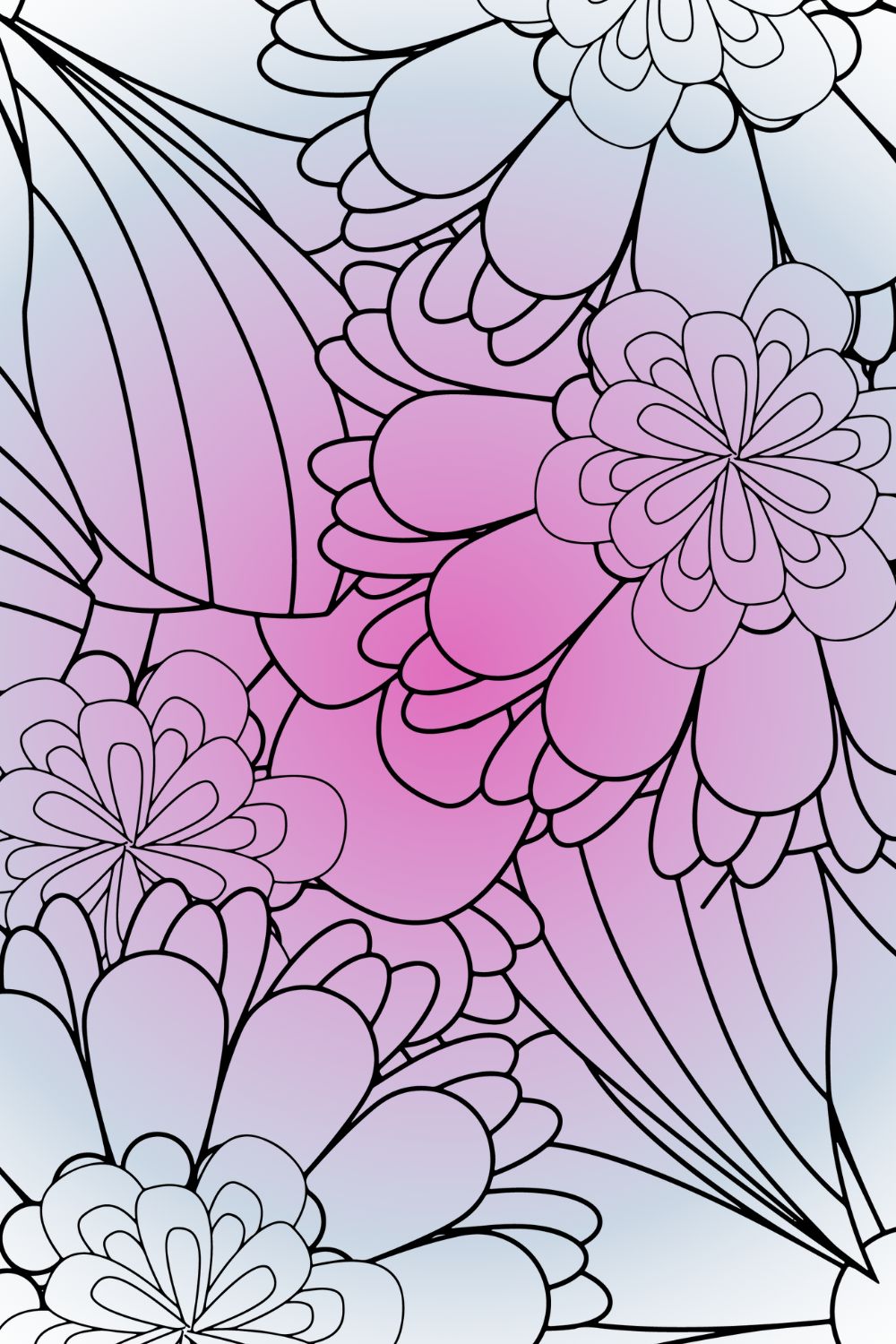 Serenity Mandalas: A Captivating Collection of 50 Digital Coloring Pages Bundle pinterest preview image.