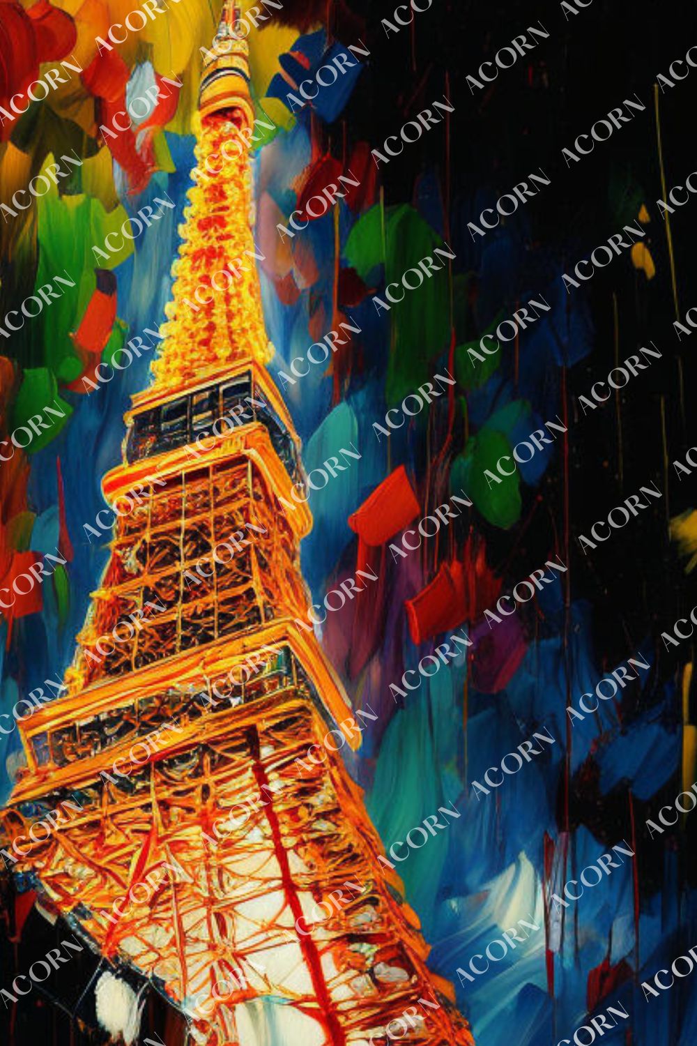 Illuminating Tokyo: Paint of Majestic Tokyo Tower pinterest preview image.