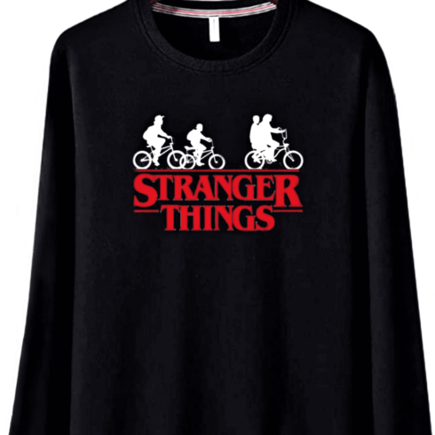 Stranger things sweatshirt print design cover image.