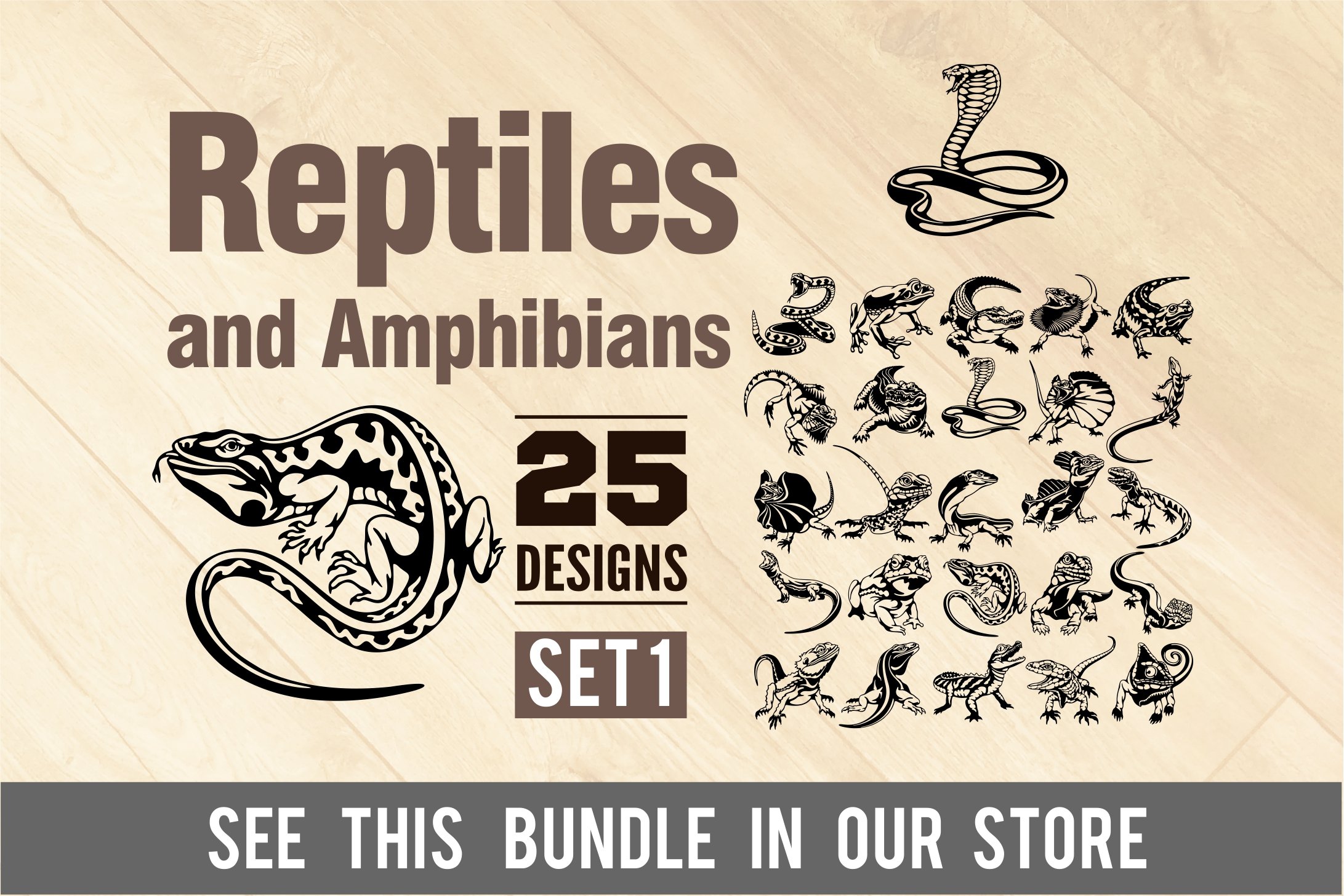 Iguana Reptiles Wild Animal Cut SVG preview image.