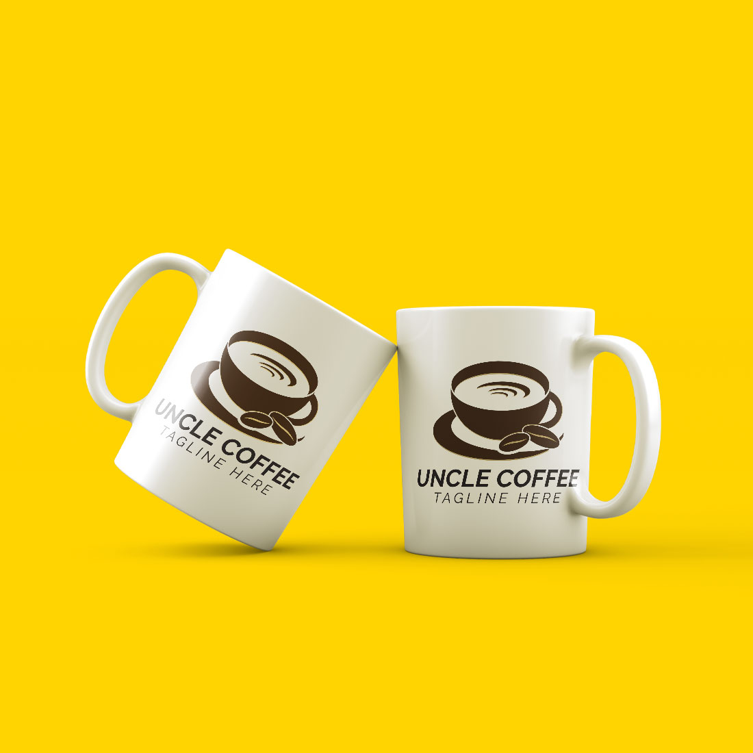 Uncle Coffee cup and coffee beans logo cover image.