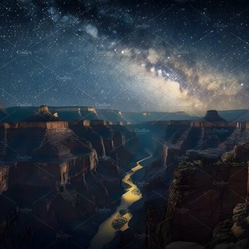 Grand Canyon at night cover image.