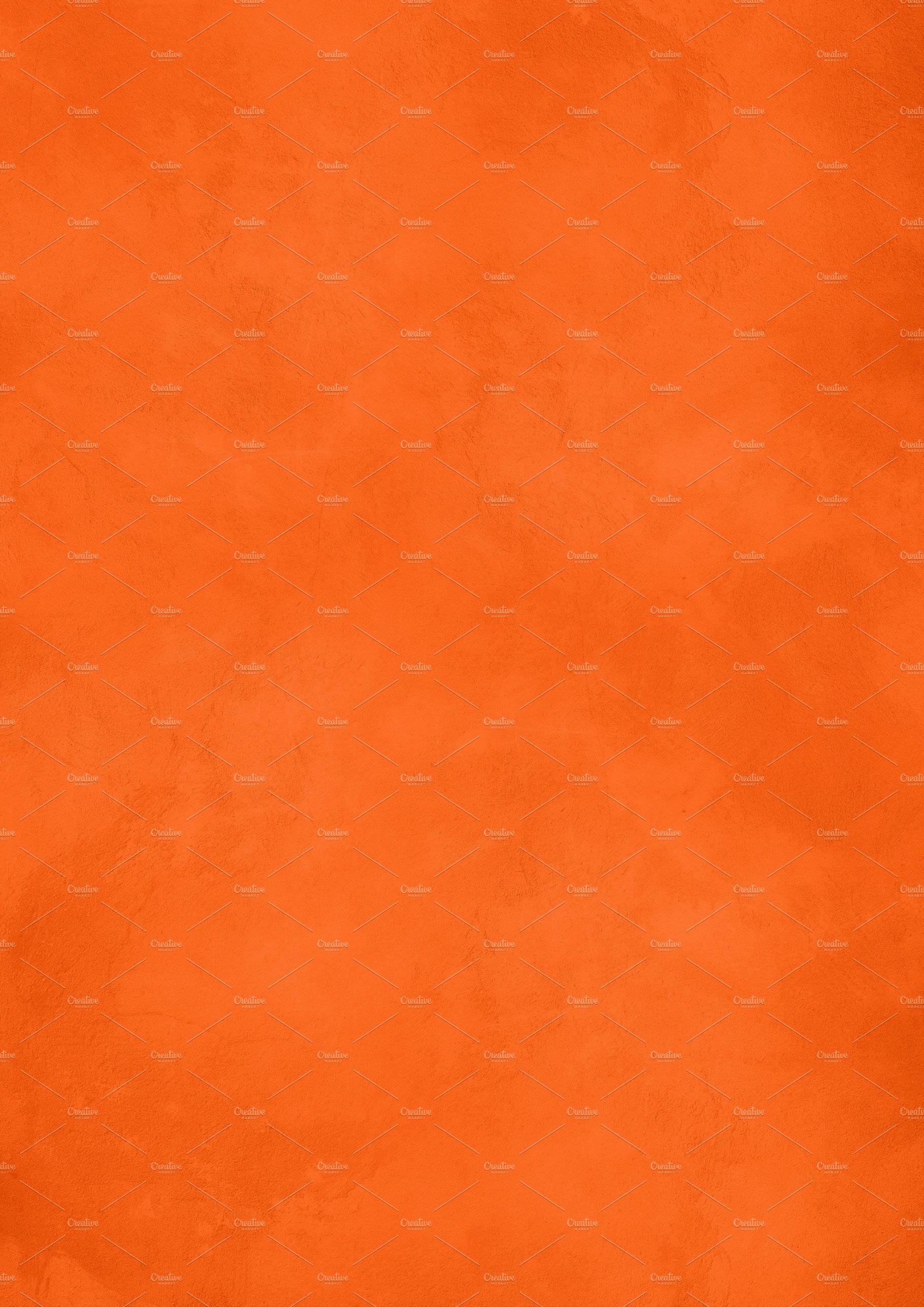 Empty neon orange concrete wall background cover image.