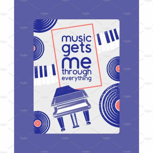 Musical instruments badges poster cover image.