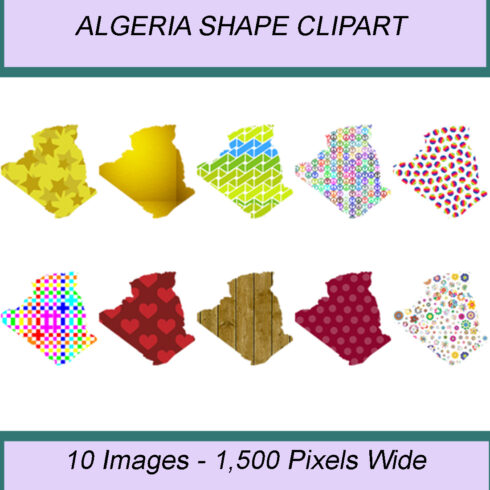 ALGERIA SHAPE CLIPART ICONS cover image.