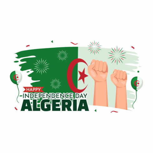 12 Algeria Independence Day Illustration cover image.